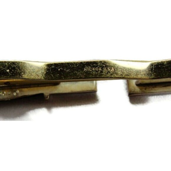 Hickok Vintage Sword Tie Bar Gold Tone Sliding Dress Suit Shirt Necktie - Picture 4 of 9